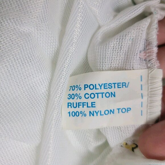 Vintage Dundee Disney Mickey Minnie Mouse Donald Daisy crib sheet Dust Ruffle - Picture 5 of 8